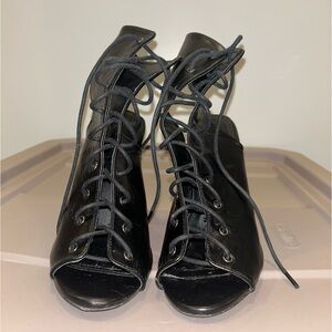 Black Lace Up Heels